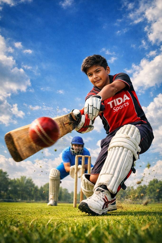 TIDA Sports athlete - kid playing cricket